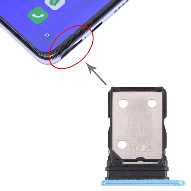 For OPPO Realme X7 Pro RMX2121 RMX2111  SIM Card Tray + SIM Card Tray (Blue) - Card Tray by buy2fix | Online Shopping UK | buy2fix