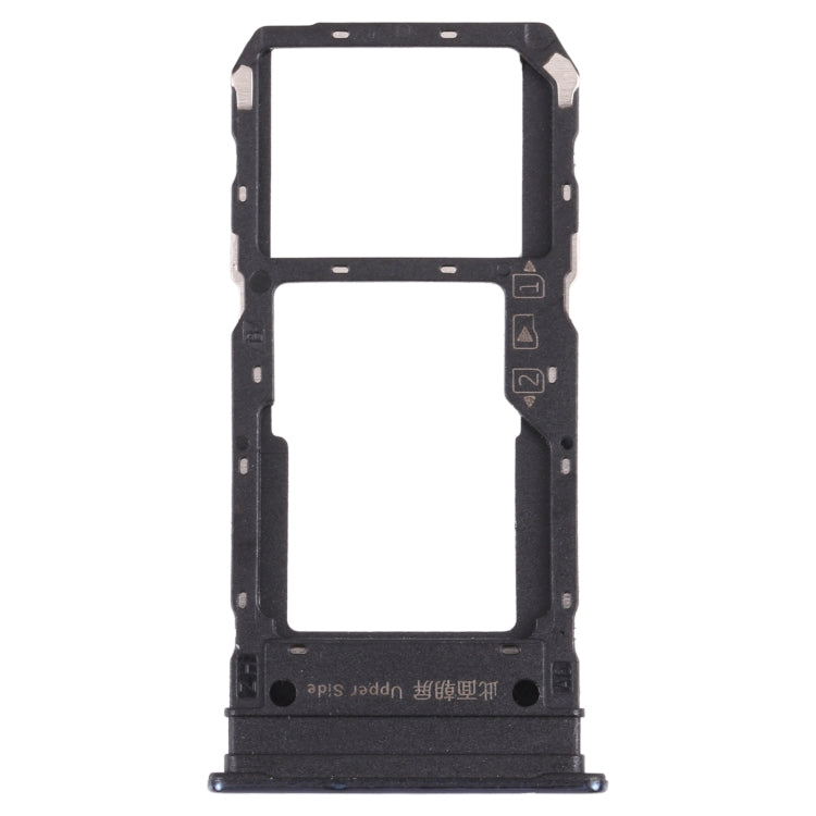 For vivo Y76s V2156A SIM Card Tray + SIM Card Tray / Micro SD Card Tray (Black) - Card Tray by buy2fix | Online Shopping UK | buy2fix