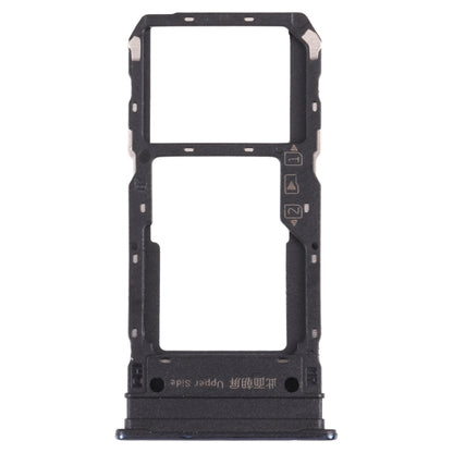 For vivo Y76s V2156A SIM Card Tray + SIM Card Tray / Micro SD Card Tray (Black) - Card Tray by buy2fix | Online Shopping UK | buy2fix