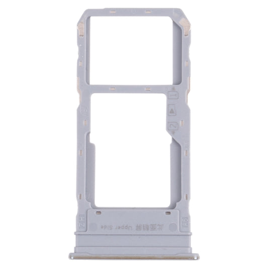 For vivo Y76s V2156A SIM Card Tray + SIM Card Tray / Micro SD Card Tray (Silver) - Card Tray by buy2fix | Online Shopping UK | buy2fix
