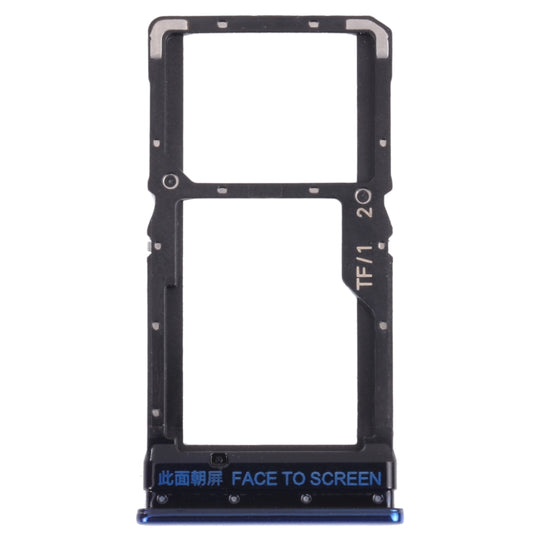 SIM-Kartenfach + Micro-SD-Kartenfach für Xiaomi Poco X3 Pro M2102J20SG M2102J20SI (Blau)