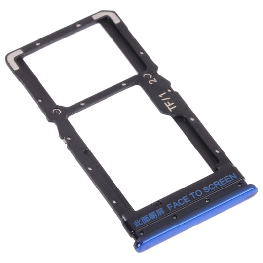 SIM Card Tray + Micro SD Card Tray for Xiaomi Poco X3 Pro M2102J20SG M2102J20SI (Blue) - Card Tray by buy2fix | Online Shopping UK | buy2fix