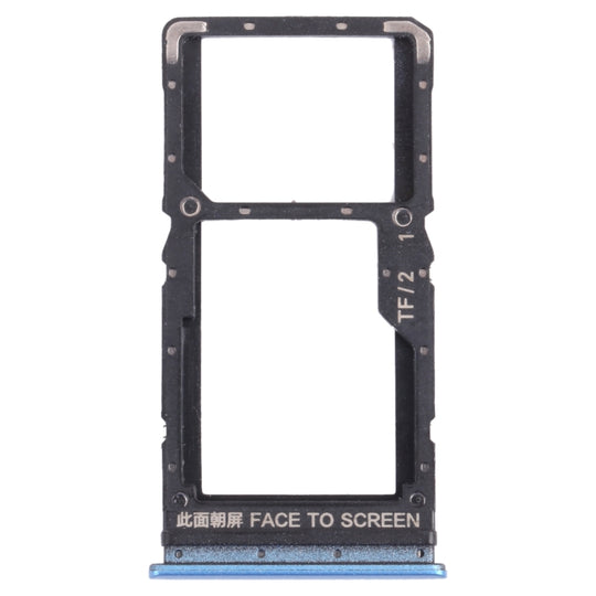 SIM-Kartenfach + SIM-Kartenfach / Micro-SD-Kartenfach für Xiaomi Redmi Note 11 (China) 21091116AC / Poco M4 Pro 5G 21091116AG, MZB0BGVIN (Blau)