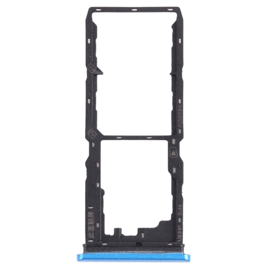 SIM-Kartenfach + SIM-Kartenfach + Micro-SD-Kartenfach für vivo Y12S 2021 / Y12a V2069 (Blau)