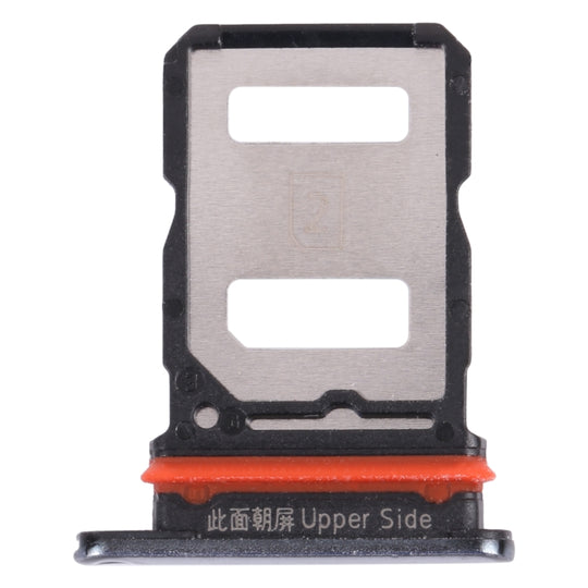 SIM-Kartenfach + SIM-Kartenfach / Micro-SD-Kartenfach für vivo V21 / V21 5G V2066 V2108 V2050 (Schwarz)