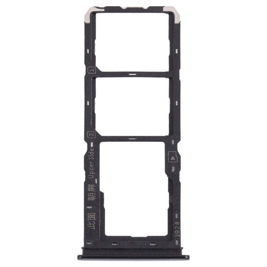 For vivo Y11s V2028 SIM Card Tray + SIM Card Tray + Micro SD Card Tray (Black) - Card Tray by buy2fix | Online Shopping UK | buy2fix