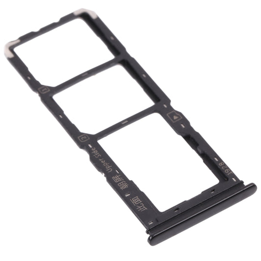 For vivo Y11s V2028 SIM Card Tray + SIM Card Tray + Micro SD Card Tray (Black) - Card Tray by buy2fix | Online Shopping UK | buy2fix