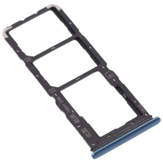 For vivo Y11s V2028 SIM Card Tray + SIM Card Tray + Micro SD Card Tray (Blue) - Card Tray by buy2fix | Online Shopping UK | buy2fix