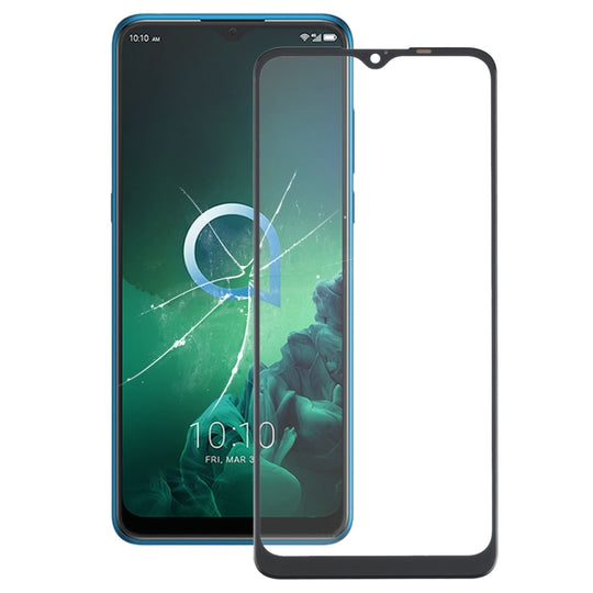 Frontscheibe Außenglas für Alcatel 3x(2019) 5048 5048U 5048Y (Schwarz)