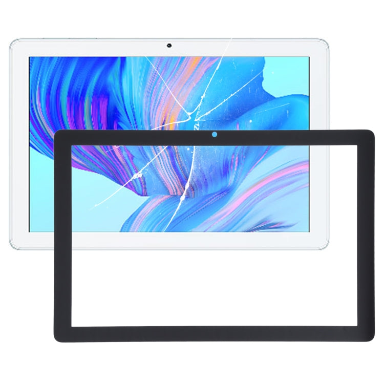 For Honor Pad X6 AGR-W09 AGR-WL09  Front Screen Outer Glass Lens (Black) - Outer Glass Lens by buy2fix | Online Shopping UK | buy2fix