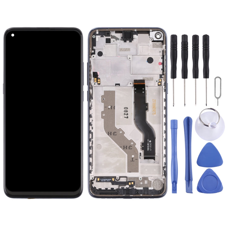 TFT LCD Screen for TCL 10L / 10 Lite T770H Digitizer Full Assembly with Frame (Black) by buy2fix