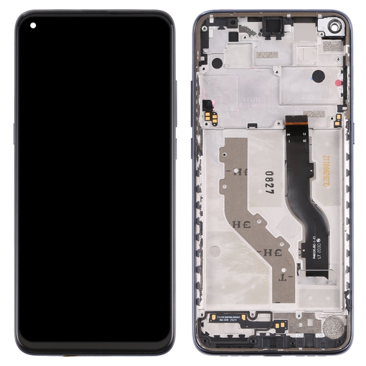 TFT LCD Screen for TCL 10L / 10 Lite T770H Digitizer Full Assembly with Frame (Black) by buy2fix