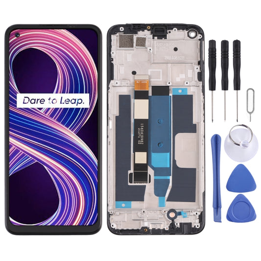 LCD Screen and Digitizer Full Assembly with Frame for OPPO Realme 8 5G(Black) - LCD Screen by buy2fix | Online Shopping UK | buy2fix