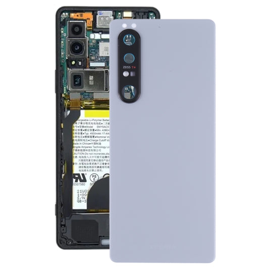 Original Battery Back Cover with Camera Lens for Sony Xperia 1 III(Silver) - Back Cover by buy2fix | Online Shopping UK | buy2fix