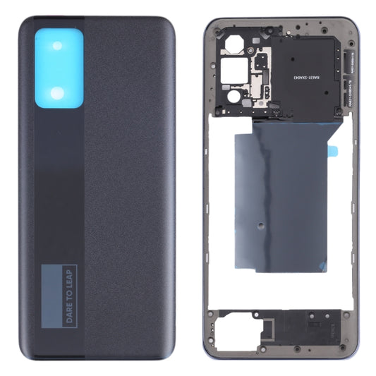 For OPPO Realme GT Neo RMX3031 Middle Frame Bezel Plate + Battery Back Cover (Black) - Frame Bezel Plate by buy2fix | Online Shopping UK | buy2fix