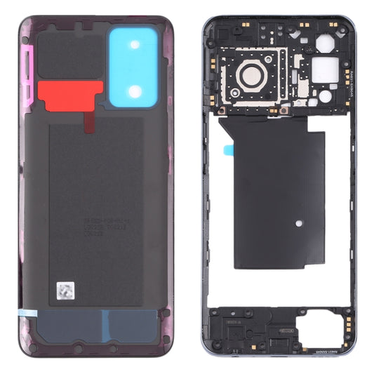 For OPPO Realme GT Neo RMX3031 Middle Frame Bezel Plate + Battery Back Cover (Silver) - Frame Bezel Plate by buy2fix | Online Shopping UK | buy2fix