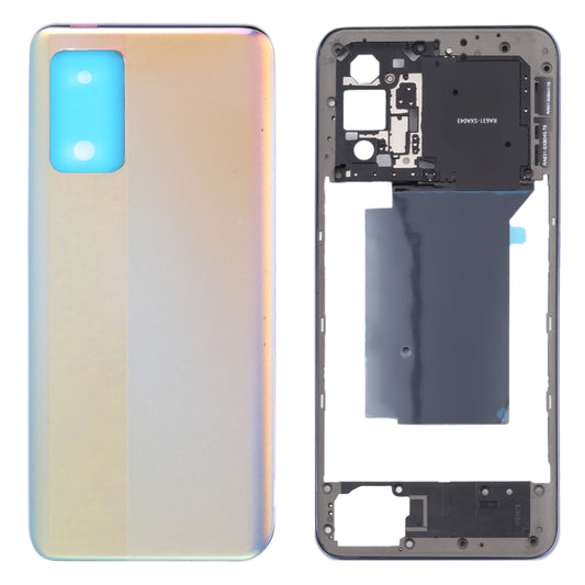 For OPPO Realme GT Neo RMX3031 Middle Frame Bezel Plate + Battery Back Cover (Silver) - Frame Bezel Plate by buy2fix | Online Shopping UK | buy2fix