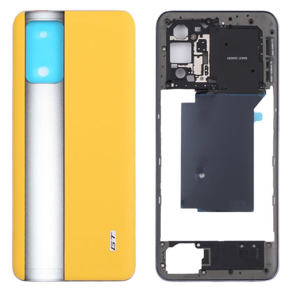 For OPPO Realme GT RMX2202 Middle Frame Bezel Plate + Battery Back Cover (Yellow) - Frame Bezel Plate by buy2fix | Online Shopping UK | buy2fix