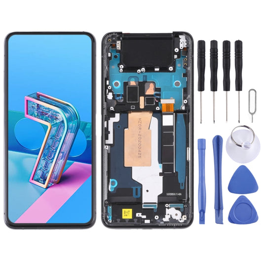 Original 90Hz AMOLED LCD Screen for Asus Zenfone 7 Pro / Zenfone 7 ZS670KS ZS671KS Digitizer Full Assembly with Frame（Black) - LCD Screen by buy2fix | Online Shopping UK | buy2fix