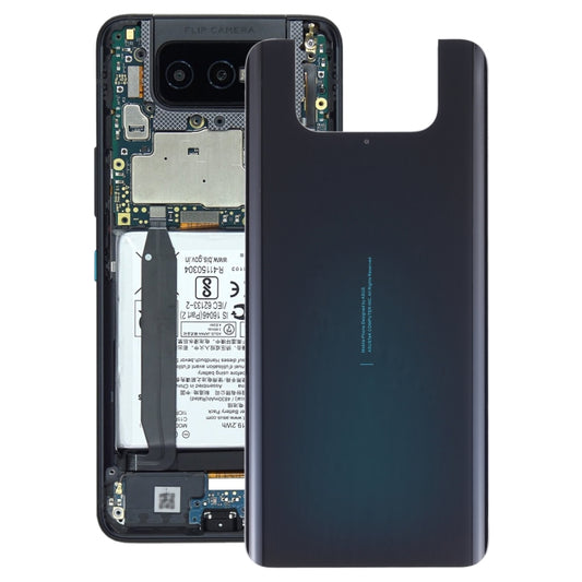 Glass Battery Back Cover for Asus Zenfone 7 Pro ZS671KS(Jet Black) - Back Cover by buy2fix | Online Shopping UK | buy2fix