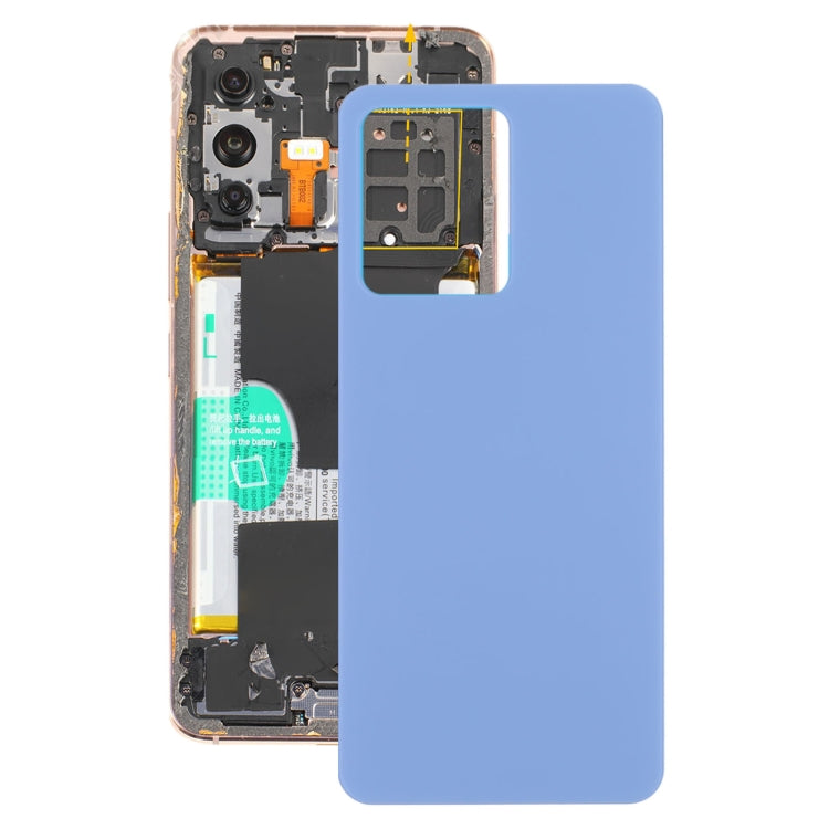 For vivo S12 / V23 5G V2162A V2130 Glass Battery Back Cover (Blue) - Back Cover by buy2fix | Online Shopping UK | buy2fix