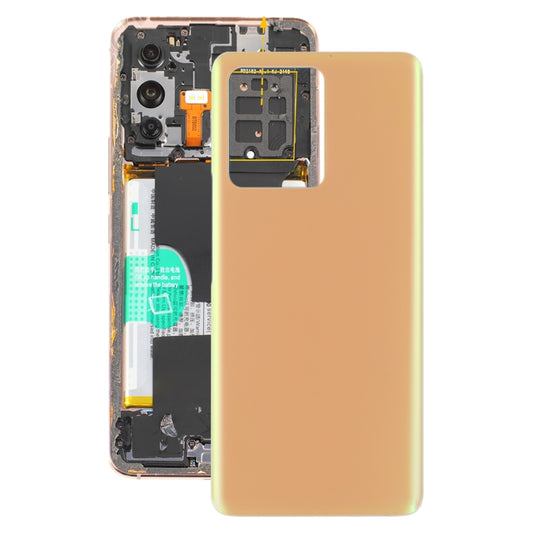For vivo S12 Pro / V23 Pro V2163A V2132 Glass Battery Back Cover (Yellow) - Back Cover by buy2fix | Online Shopping UK | buy2fix
