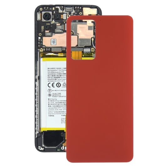 For OPPO Reno7 Pro 5G Glass Battery Back Cover (Red) - Back Cover by buy2fix | Online Shopping UK | buy2fix
