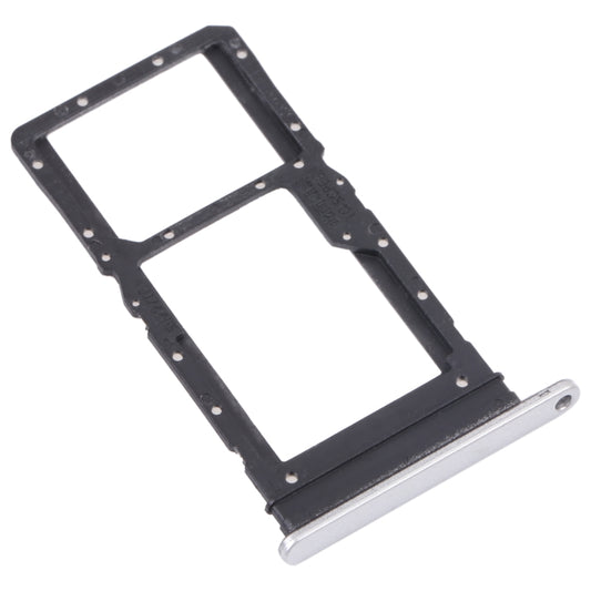 SIM Card Tray + SIM Card Tray / Micro SD Card Tray for Honor Play 30 Plus(Silver) - Card Tray by buy2fix | Online Shopping UK | buy2fix