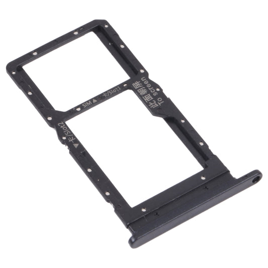 SIM Card Tray + SIM Card Tray / Micro SD Card Tray for Honor Play 20 (Black) - Card Tray by buy2fix | Online Shopping UK | buy2fix