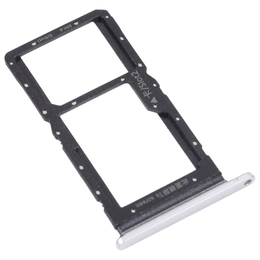 SIM Card Tray + SIM Card Tray / Micro SD Card Tray for Honor Play 20 (Silver) - Card Tray by buy2fix | Online Shopping UK | buy2fix