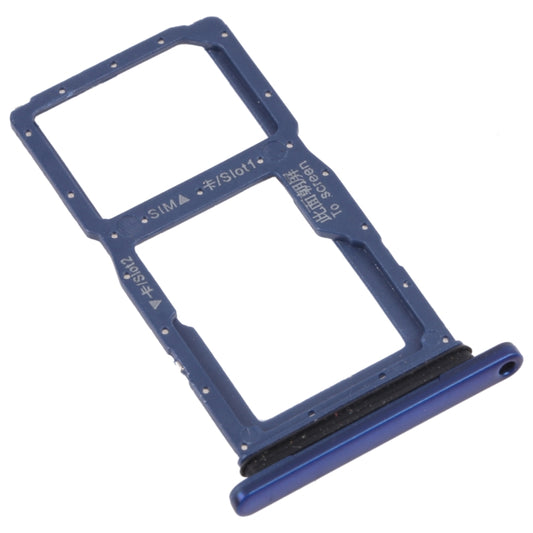 SIM Card Tray + SIM Card Tray / Micro SD Card Tray for Honor 9X (Blue) - Card Tray by buy2fix | Online Shopping UK | buy2fix
