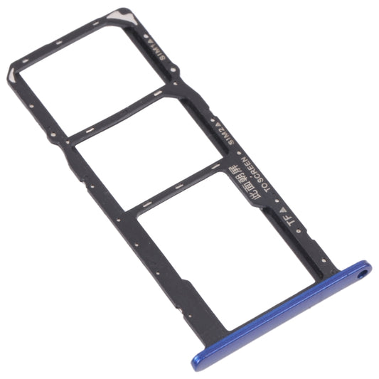 SIM Card Tray + SIM Card Tray + Micro SD Card Tray for Honor Play 8(Blue) - Card Tray by buy2fix | Online Shopping UK | buy2fix
