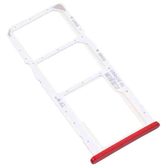 SIM Card Tray + SIM Card Tray + Micro SD Card Tray for Honor 7C (Red) - Card Tray by buy2fix | Online Shopping UK | buy2fix