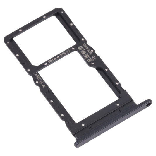 SIM Card Tray + SIM Card Tray / Micro SD Card Tray for Huawei Maimang 10 SE (Black) - Card Socket by buy2fix | Online Shopping UK | buy2fix