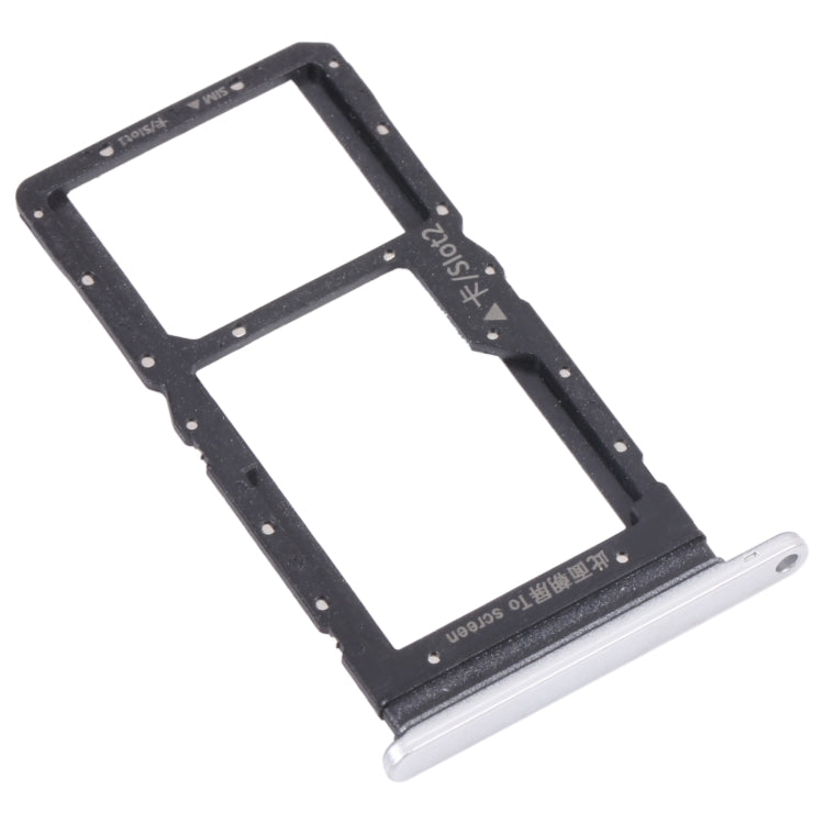 SIM Card Tray + SIM Card Tray / Micro SD Card Tray for Huawei Maimang 10 SE (Silver) by buy2fix