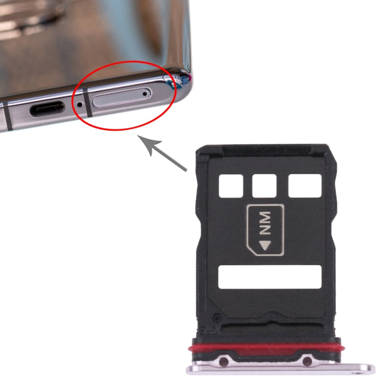 SIM Card Tray + NM Card Tray for Huawei P50 Pro+ (Purple) by buy2fix