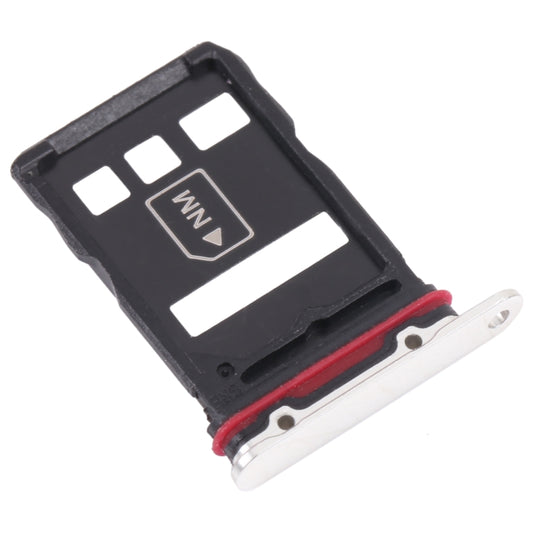SIM Card Tray + NM Card Tray for Huawei P50 Pro+ (Silver) - Card Socket by buy2fix | Online Shopping UK | buy2fix
