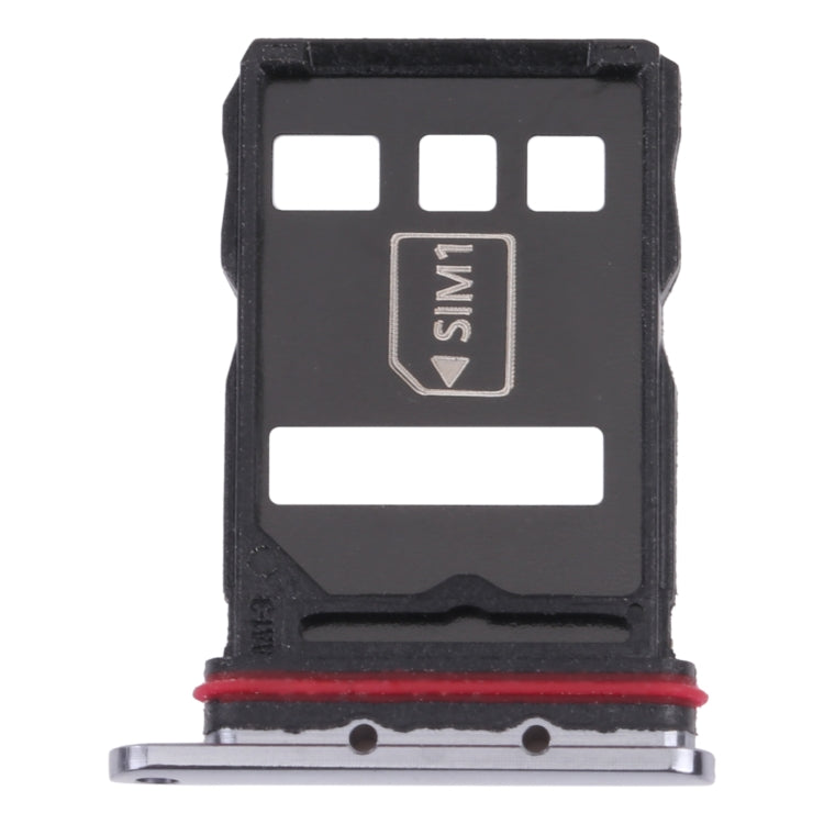 SIM Card Tray + NM Card Tray for Huawei P50 (Black) by buy2fix