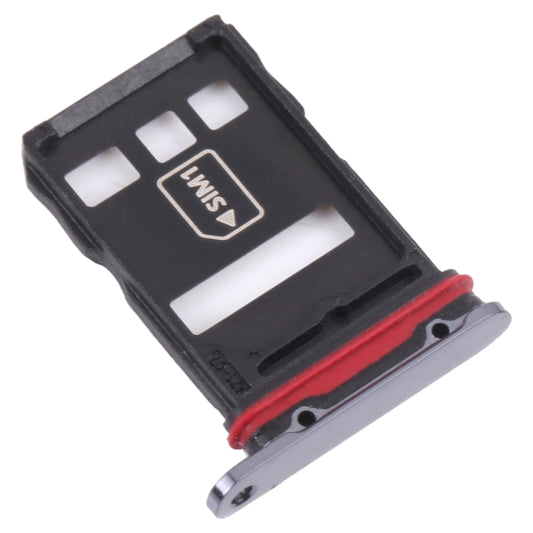 SIM Card Tray + NM Card Tray for Huawei Mate 40 RS Porsche Design (Black) - Card Socket by buy2fix | Online Shopping UK | buy2fix