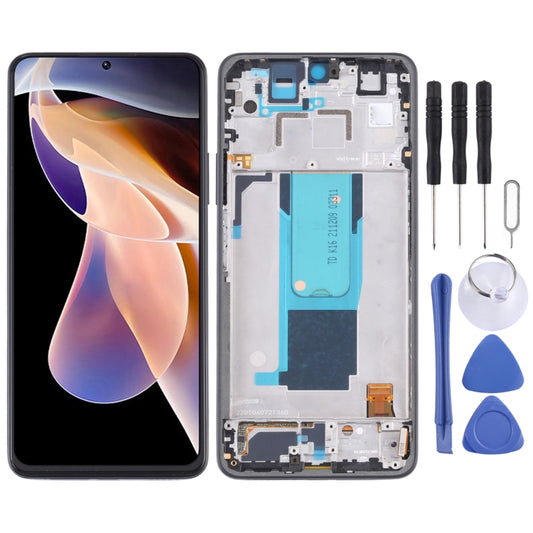 Original LCD Screen and Digitizer Full Assembly with Frame for Xiaomi Redmi Note 11 Pro China/Redmi Note 11 Pro+ 5G/11i/11i HyperCharge(Black) - LCD Screen by buy2fix | Online Shopping UK | buy2fix