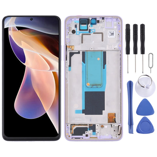 Original LCD Screen and Digitizer Full Assembly with Frame for Xiaomi Redmi Note 11 Pro China/Redmi Note 11 Pro+ 5G/11i/11i HyperCharge(Purple) - LCD Screen by buy2fix | Online Shopping UK | buy2fix