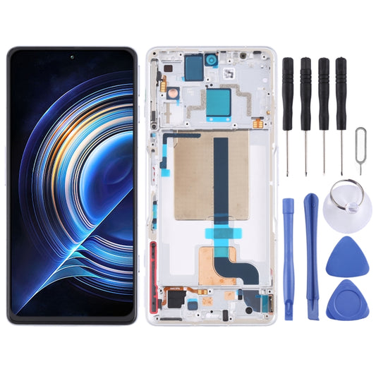 Original LCD Screen and Digitizer Full Assembly with Frame for Xiaomi Redmi K50 Gaming/Poco F4 GT(White) - LCD Screen by buy2fix | Online Shopping UK | buy2fix