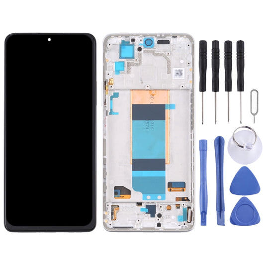 Original LCD Screen for Xiaomi Redmi K40S Digitizer Full Assembly with Frame(Silver) - LCD Screen by buy2fix | Online Shopping UK | buy2fix