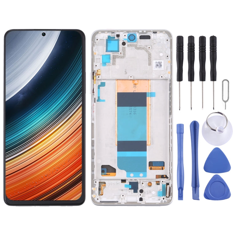 Original LCD Screen for Xiaomi Redmi K40S Digitizer Full Assembly with Frame(Silver) - LCD Screen by buy2fix | Online Shopping UK | buy2fix