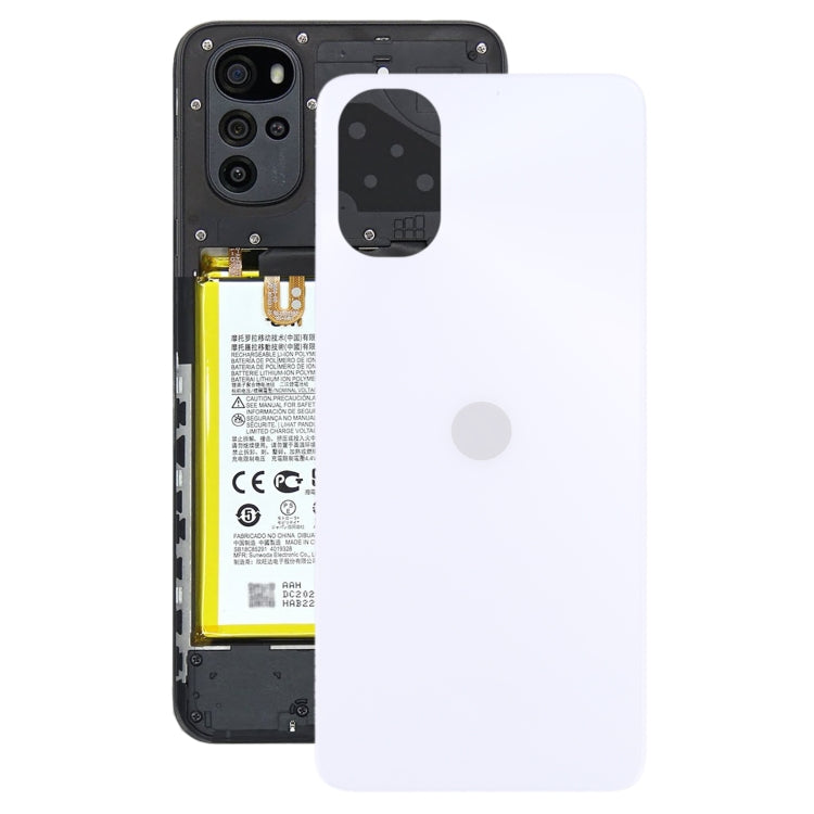 Original Battery Back Cover for Motorola Moto G22(White) - Back Cover by buy2fix | Online Shopping UK | buy2fix