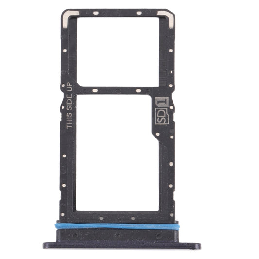 SIM Card Tray + Micro SD Card Tray for Motorola Edge 20 Lite (Black) - Card Socket by buy2fix | Online Shopping UK | buy2fix