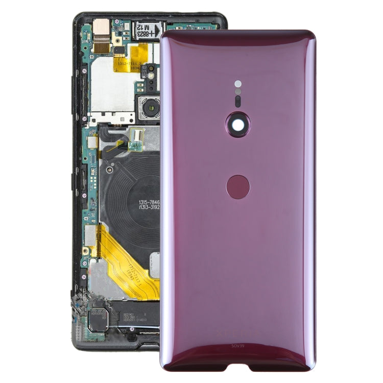 Original Battery Back Cover with Fingerprint for Sony Xperia XZ3(Rose Red) -  by buy2fix | Online Shopping UK | buy2fix