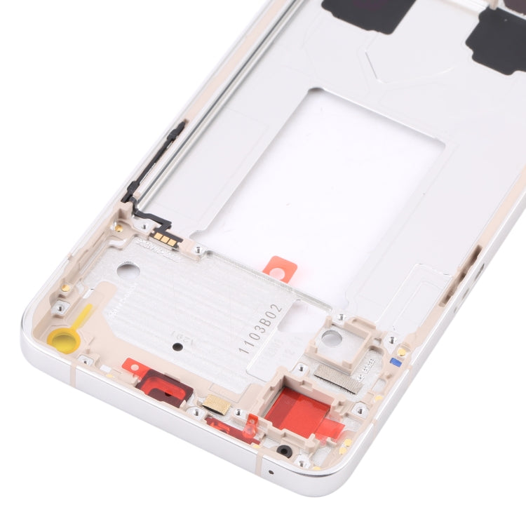 For OPPO Reno7 5G China PFJM10 Original Front Housing LCD Frame Bezel Plate (Gold) - Frame Bezel Plate by buy2fix | Online Shopping UK | buy2fix