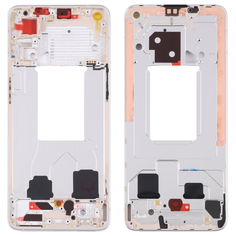 For OPPO Reno7 5G China PFJM10 Original Front Housing LCD Frame Bezel Plate (Gold) - Frame Bezel Plate by buy2fix | Online Shopping UK | buy2fix