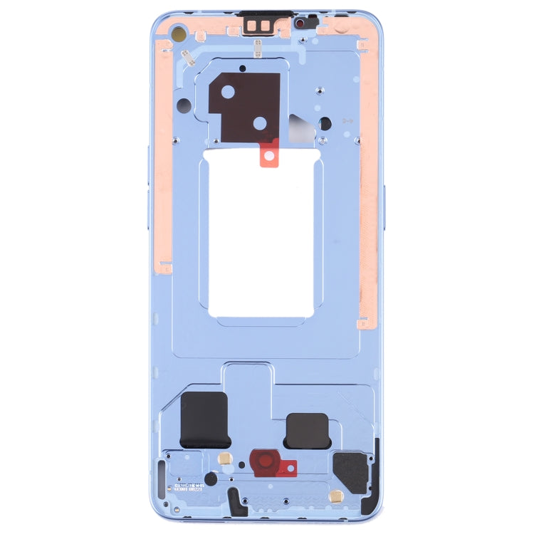 For OPPO Reno7 5G China PFJM10 Original Front Housing LCD Frame Bezel Plate (Blue) - Frame Bezel Plate by buy2fix | Online Shopping UK | buy2fix